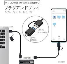 BIGBIGER 320G外付けHDD USB3.0 Type C 2in1